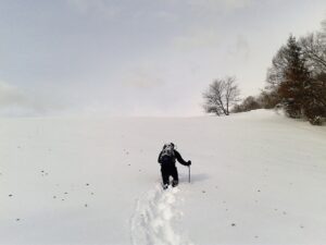 Winter Hiking - Trudging through deep snow is very exhausting 