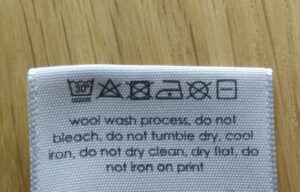 Washing instructions