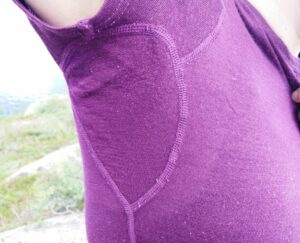 Isobaa Merino 150 Women's t-shirt: Underarm gusset