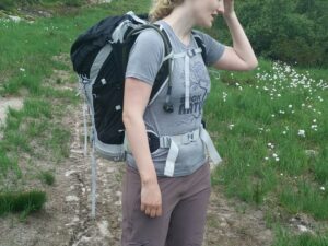 Lasting Merino 160 Back t-shirt - on trail