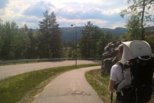 Gjuvvatnet Hiking Trail - heading home down the Fv351