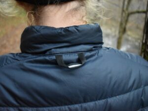 Jack Wolfskin JWP Down Jacket - locker loop is placed on the outside of the collar