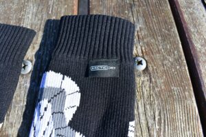 ArcticDry Waterproof Socks: The label beneath the cuff