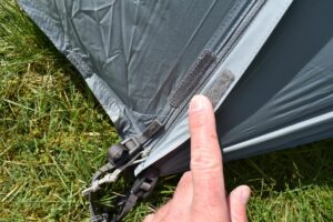 Sea to Summit Telos TR3 Tent - the zippered doors of the fly can be secured additionally with velcro