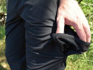 Apricoat Adventure Pants - dual mesh pockets inside zippered left thigh pocket
