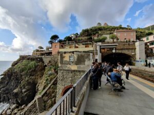 Exploring and Hiking Cinque Terre - at the Riomaggiore train station
